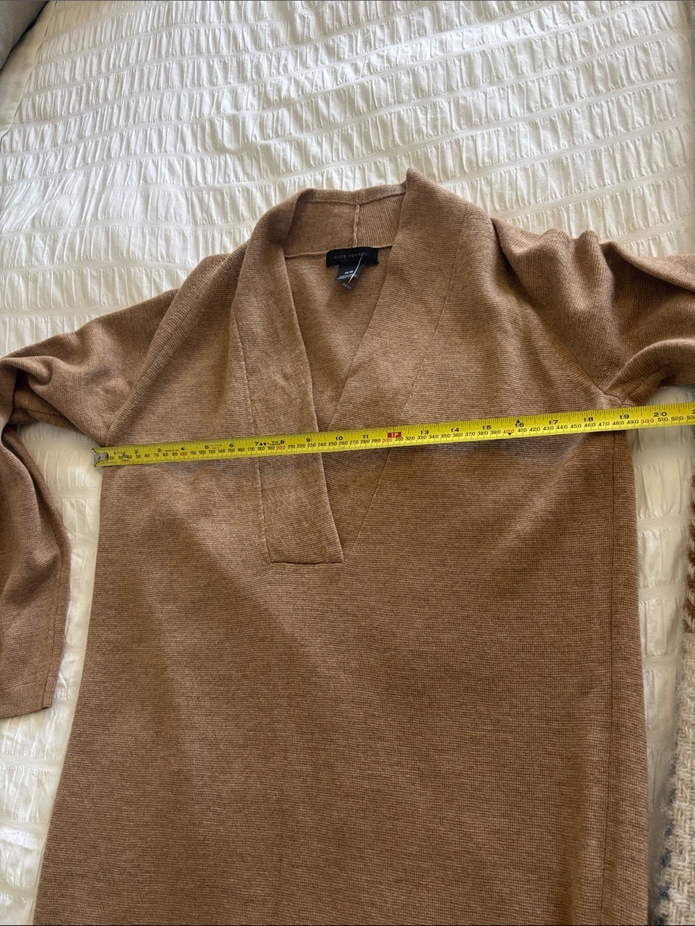 Club Monaco Camel Brown Midi Sweater Dress 100%wool - Picture 8 of 9